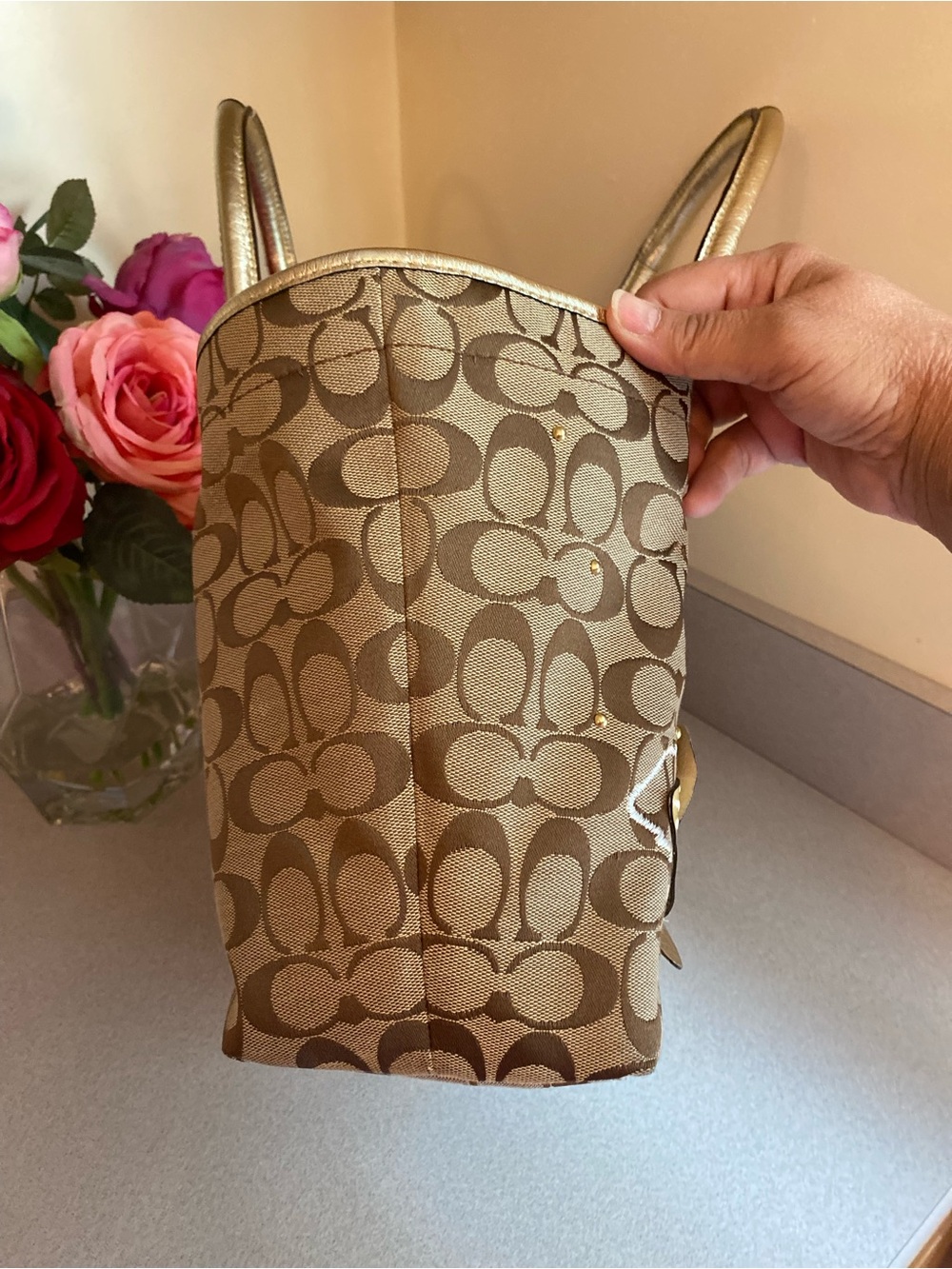 Coach Vintage Y2K Bleecker Floral Signature Applique Tote - Picture 7 of 16